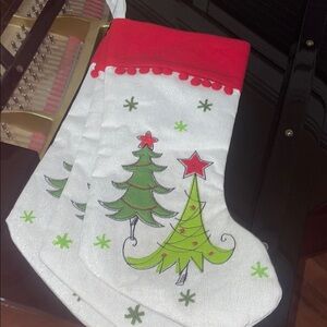 Festive Red and Green Christmas Stocking